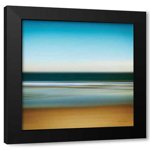 Sea Stripes I Black Modern Wood Framed Art Print with Double Matting by Gendreau, Katherine