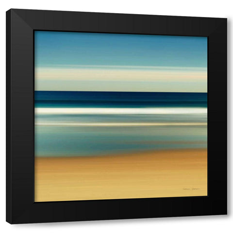 Sea Stripes II Black Modern Wood Framed Art Print with Double Matting by Gendreau, Katherine