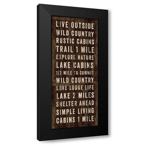 Simple Living Panel I Black Modern Wood Framed Art Print with Double Matting by Mullan, Michael