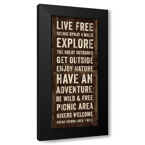 Simple Living Panel II Black Modern Wood Framed Art Print with Double Matting by Mullan, Michael