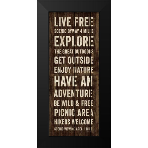 Simple Living Panel II Black Modern Wood Framed Art Print by Mullan, Michael