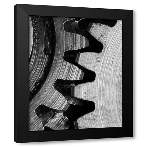 Interlocked III Black Modern Wood Framed Art Print with Double Matting by Marshall, Laura