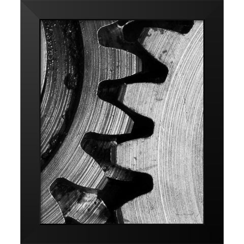 Interlocked III Black Modern Wood Framed Art Print by Marshall, Laura