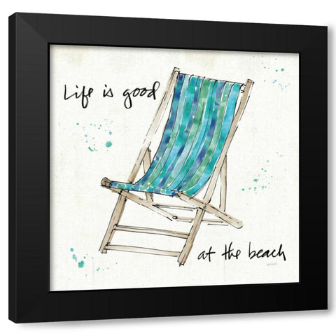 Beach Divas VII Black Modern Wood Framed Art Print with Double Matting by Tavoletti, Anne