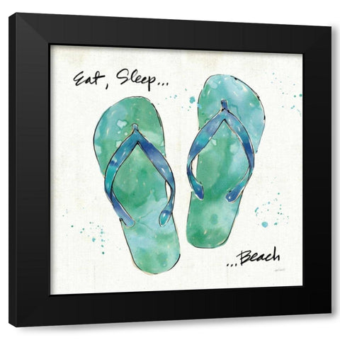 Beach Divas VIII Black Modern Wood Framed Art Print with Double Matting by Tavoletti, Anne