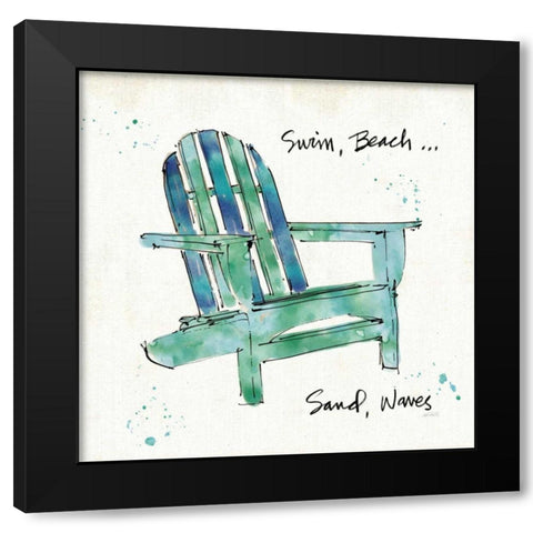 Beach Divas X Black Modern Wood Framed Art Print with Double Matting by Tavoletti, Anne