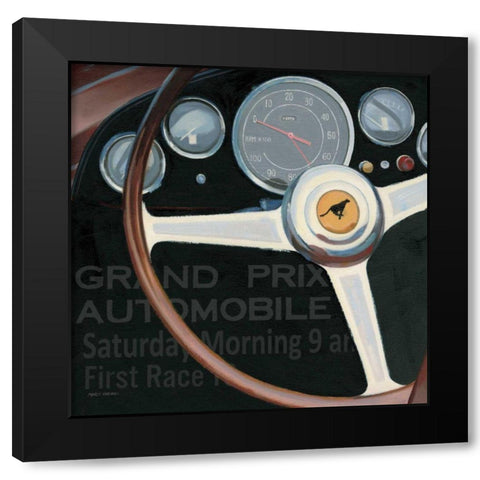 RPM I with Words Black Modern Wood Framed Art Print with Double Matting by Fabiano, Marco