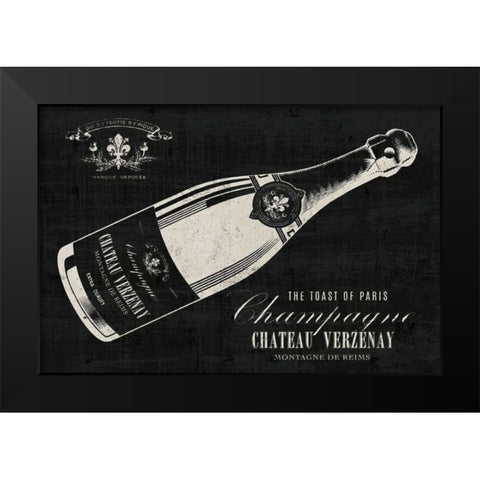 The Toast of Paris Black Modern Wood Framed Art Print by Wild Apple Portfolio