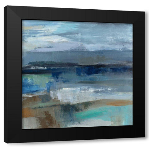 Wave Crop II Black Modern Wood Framed Art Print by Vassileva, Silvia