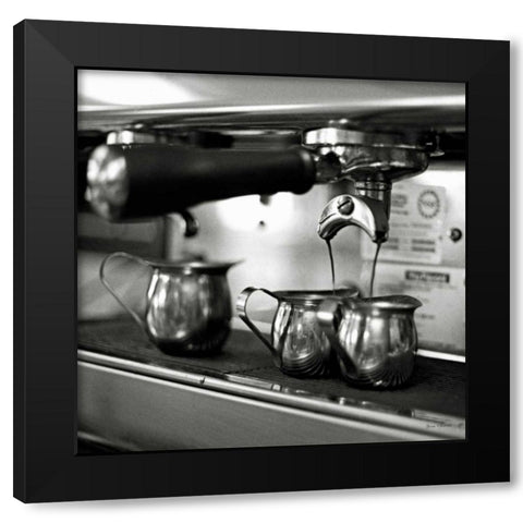 Coffeehouse II Black Modern Wood Framed Art Print by Marshall, Laura