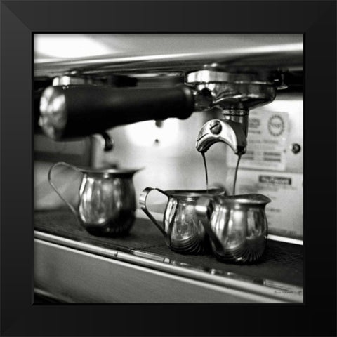 Coffeehouse II Black Modern Wood Framed Art Print by Marshall, Laura