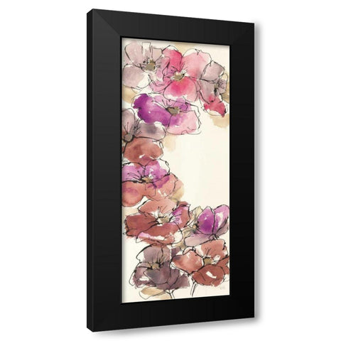 Passion Poppy Panel I Black Modern Wood Framed Art Print by Paschke, Chris