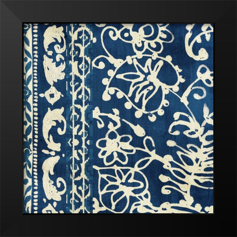 Bali Tapestry I Black Modern Wood Framed Art Print by Wild Apple Portfolio