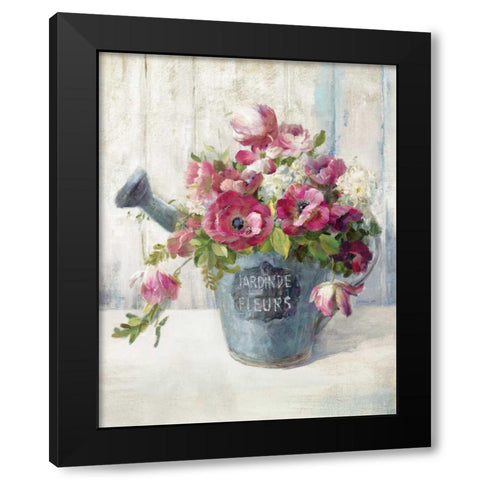 Garden Blooms II Black Modern Wood Framed Art Print by Nai, Danhui