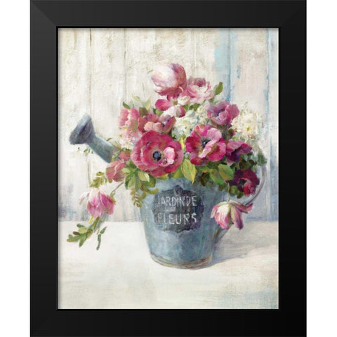 Garden Blooms II Black Modern Wood Framed Art Print by Nai, Danhui