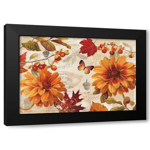 Fall in Love Black Modern Wood Framed Art Print by Audit, Lisa