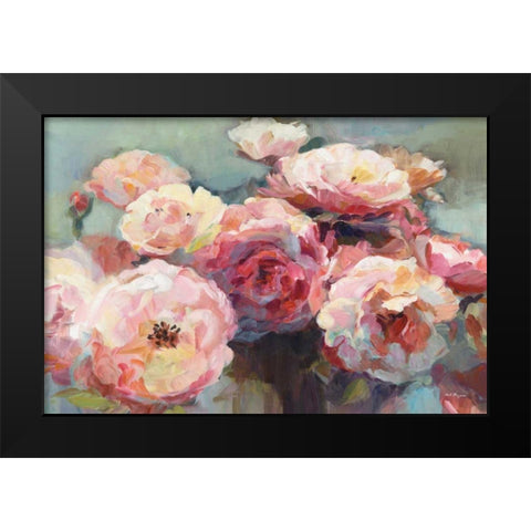 Wild Roses Black Modern Wood Framed Art Print by Hageman, Marilyn