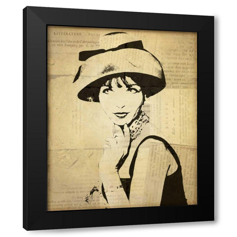 Fashion News I Black Modern Wood Framed Art Print with Double Matting by Wild Apple Portfolio