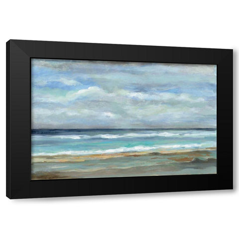 Seashore Black Modern Wood Framed Art Print by Vassileva, Silvia