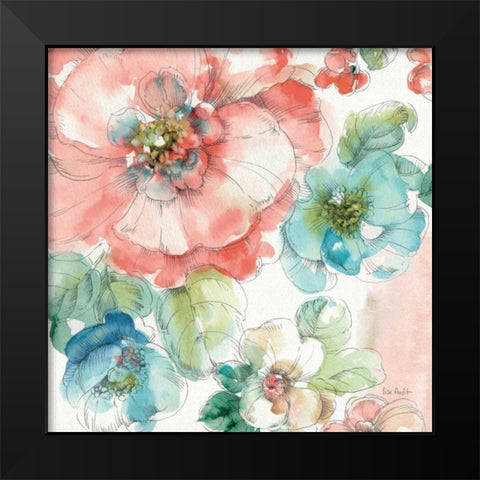 Summer Bloom II Black Modern Wood Framed Art Print by Audit, Lisa