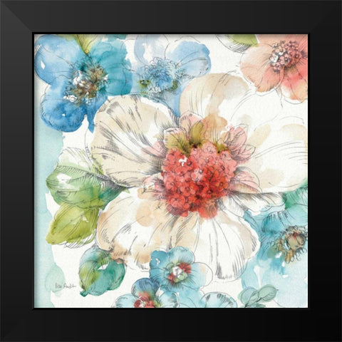 Summer Bloom III Black Modern Wood Framed Art Print by Audit, Lisa
