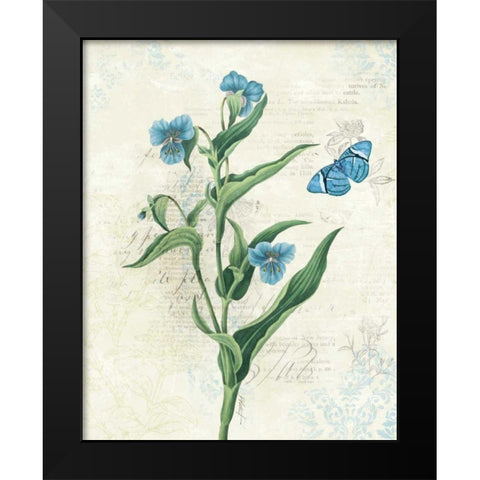 Booked Blue I Black Modern Wood Framed Art Print by Pertiet, Katie