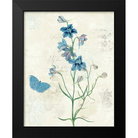 Booked Blue II Black Modern Wood Framed Art Print by Pertiet, Katie