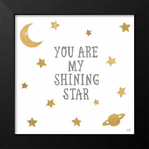Shining Star Black Modern Wood Framed Art Print by Hershey, Moira