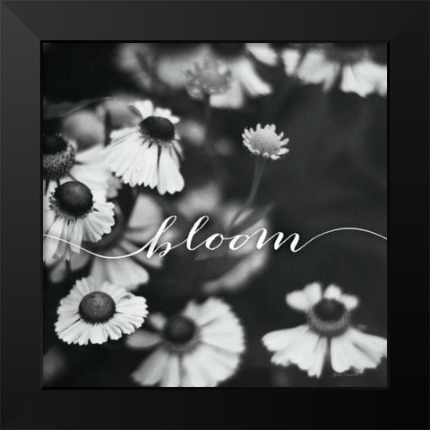 Bloom Black Modern Wood Framed Art Print by Marshall, Laura