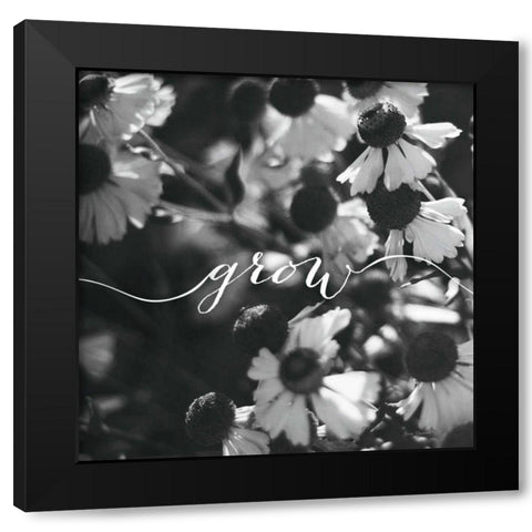 Grow Black Modern Wood Framed Art Print by Marshall, Laura