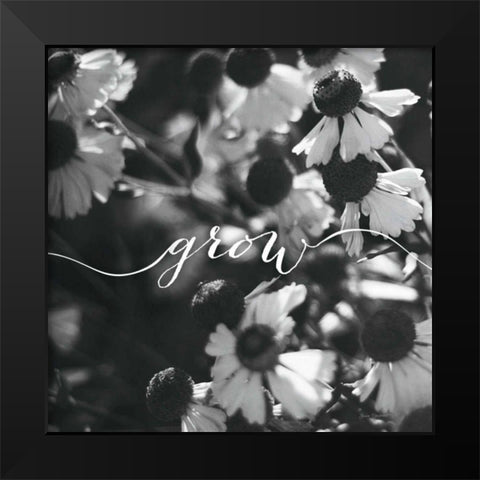 Grow Black Modern Wood Framed Art Print by Marshall, Laura