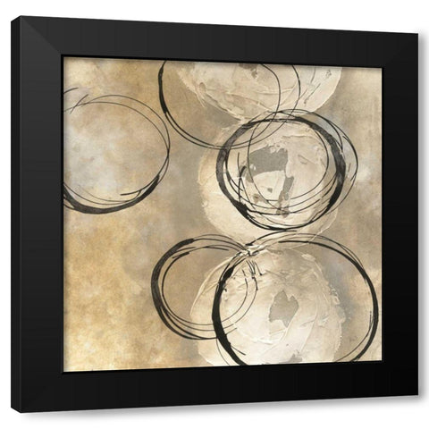 Circle in a Square II Black Modern Wood Framed Art Print by Paschke, Chris