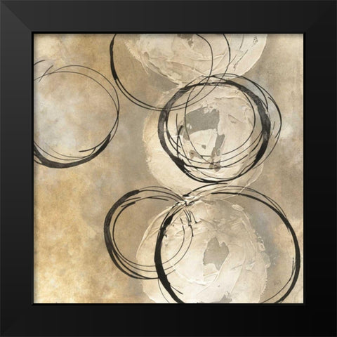 Circle in a Square II Black Modern Wood Framed Art Print by Paschke, Chris