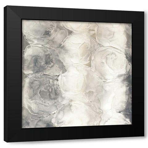Gray Circles I Black Modern Wood Framed Art Print by Paschke, Chris