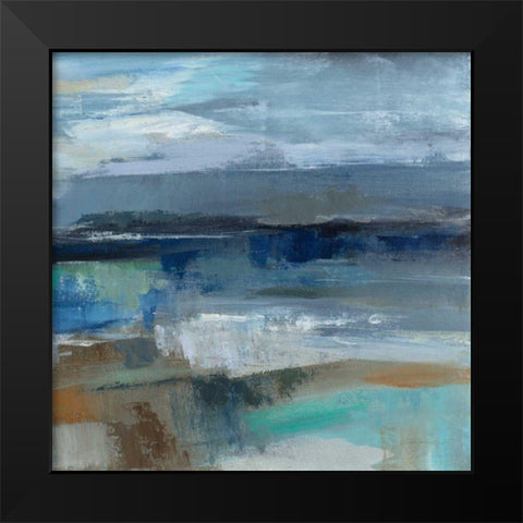 Wave Crop II Black Modern Wood Framed Art Print by Vassileva, Silvia