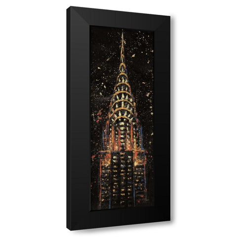 Cities at Night II Black Modern Wood Framed Art Print by Wellington Studio