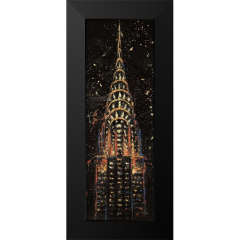 Cities at Night II Black Modern Wood Framed Art Print by Wellington Studio