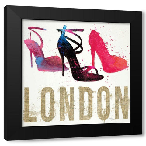 Moda Splash I Light Black Modern Wood Framed Art Print by Wellington Studio