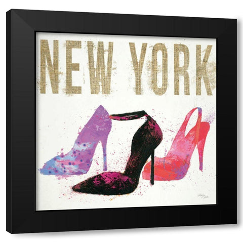 Moda Splash II Light Black Modern Wood Framed Art Print by Wellington Studio