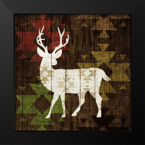 Southwest Lodge - Deer I Black Modern Wood Framed Art Print by Mullan, Michael