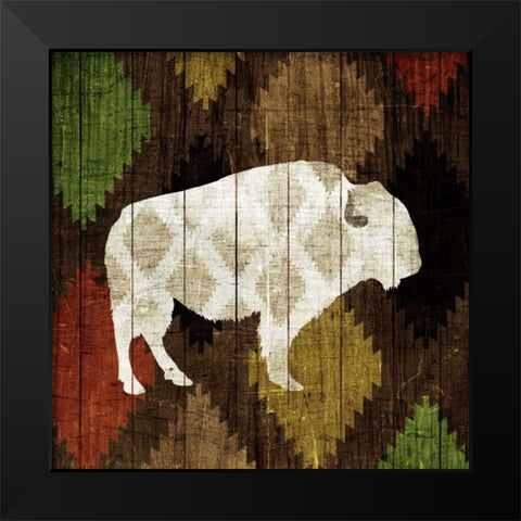 Southwest Lodge - Buffalo Black Modern Wood Framed Art Print by Mullan, Michael