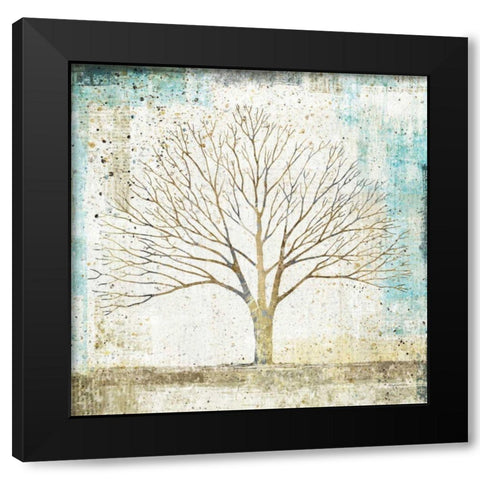 Solitary Tree Collage Black Modern Wood Framed Art Print by Tillmon, Avery