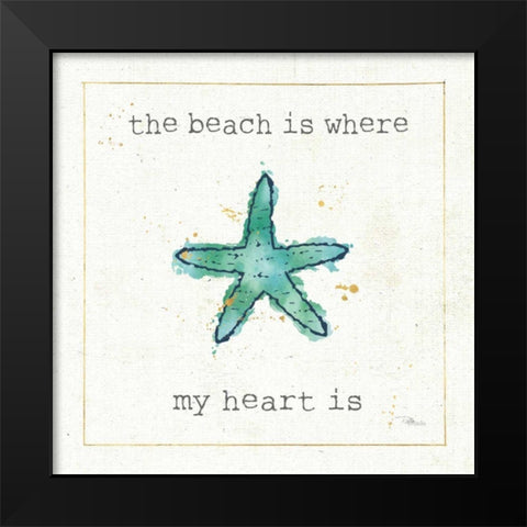 Sea Treasures III Black Modern Wood Framed Art Print by Pela Studio