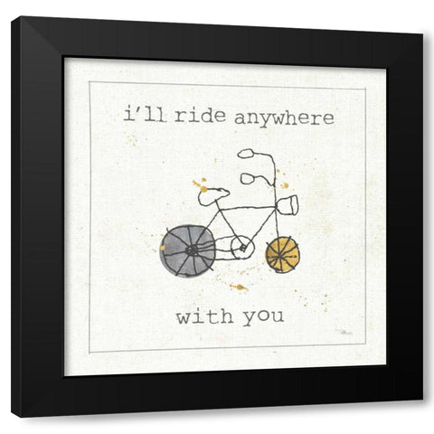 Love Notes II Black Modern Wood Framed Art Print by Pela Studio