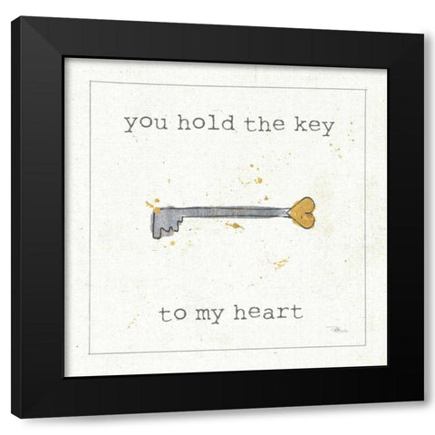 Love Notes IX Black Modern Wood Framed Art Print by Pela Studio