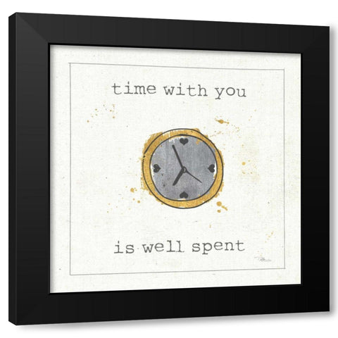Love Notes X Black Modern Wood Framed Art Print with Double Matting by Pela Studio