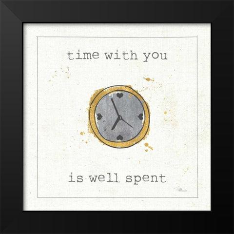 Love Notes X Black Modern Wood Framed Art Print by Pela Studio