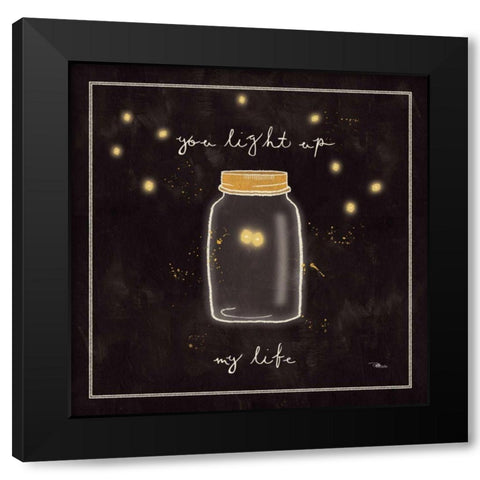 Firefly Glow I Black Modern Wood Framed Art Print by Pela Studio