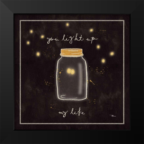 Firefly Glow I Black Modern Wood Framed Art Print by Pela Studio