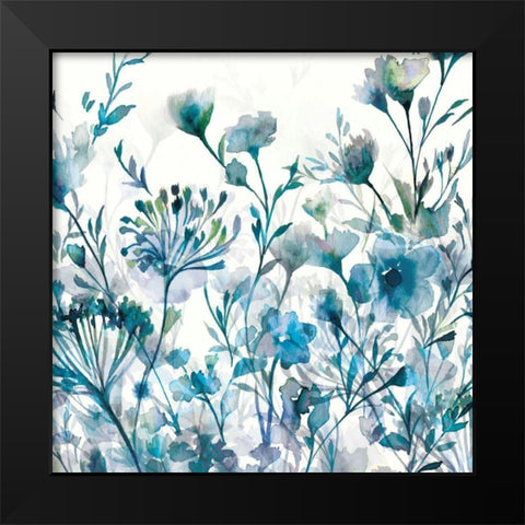 Transparent Garden  Apple Green Black Modern Wood Framed Art Print by Wild Apple Portfolio